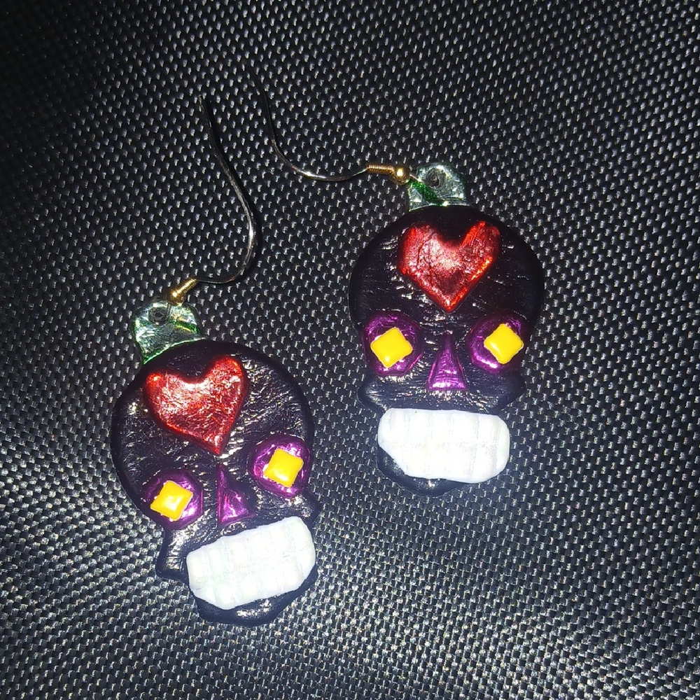Colorful Skull Earrings